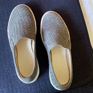 M. Gemi Gray Woven Slip-On Sneakers